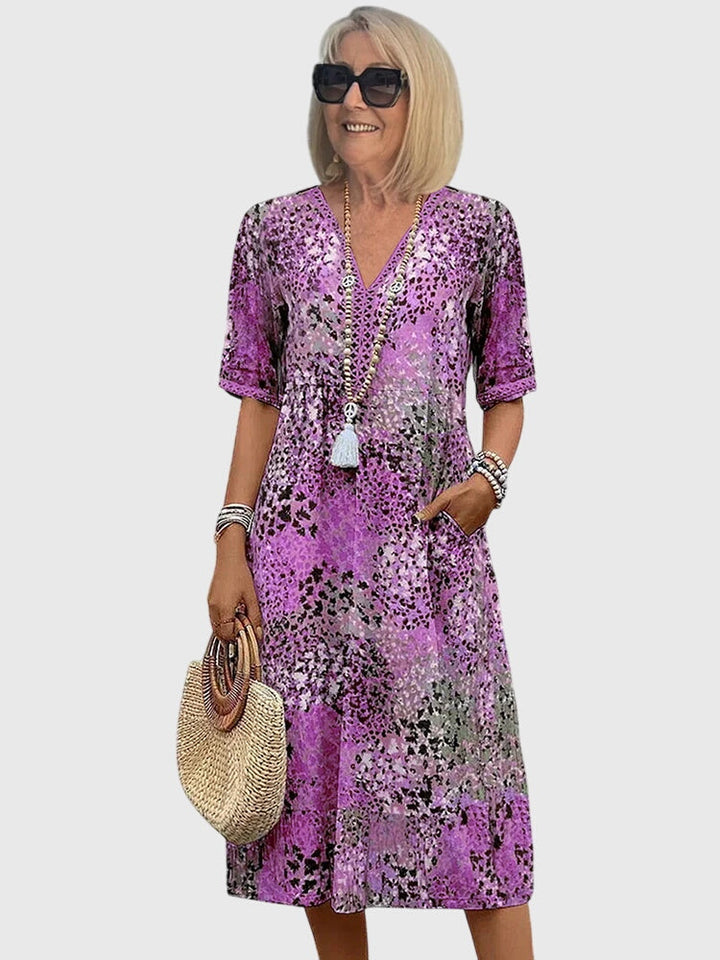 Annabel | Elegant Floral Midi Dress