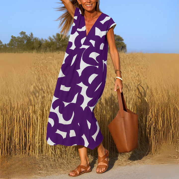 Joanna | Flowing V-neck Dress