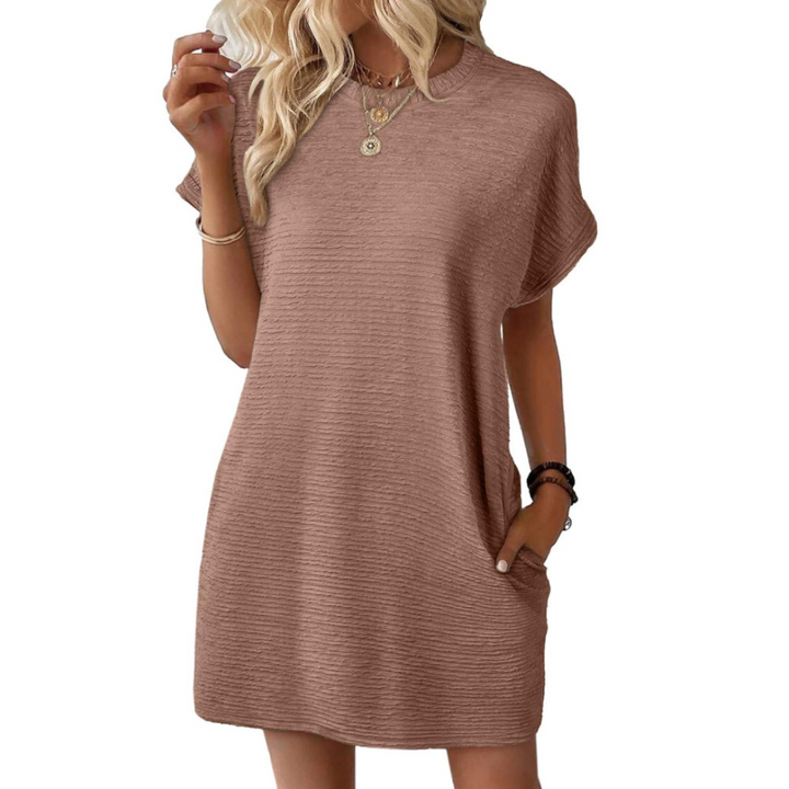 LYNN™ – Casual Minimalist Round Neck Summer Dress