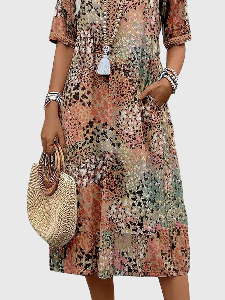 Annabel | Elegant Floral Midi Dress