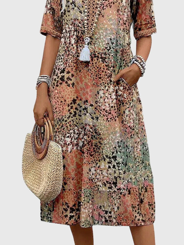 Annabel | Elegant Floral Midi Dress