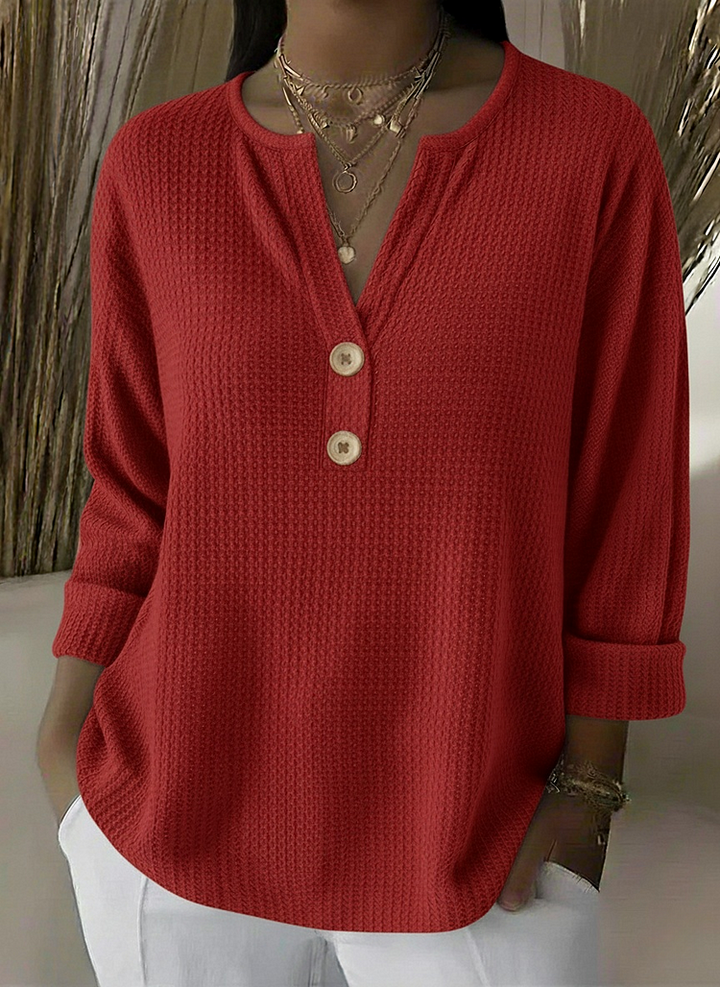 Virginia | Textured Button Sweater
