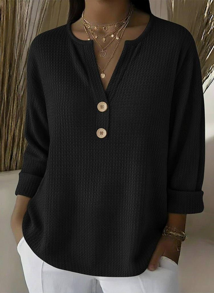 Virginia | Textured Button Sweater