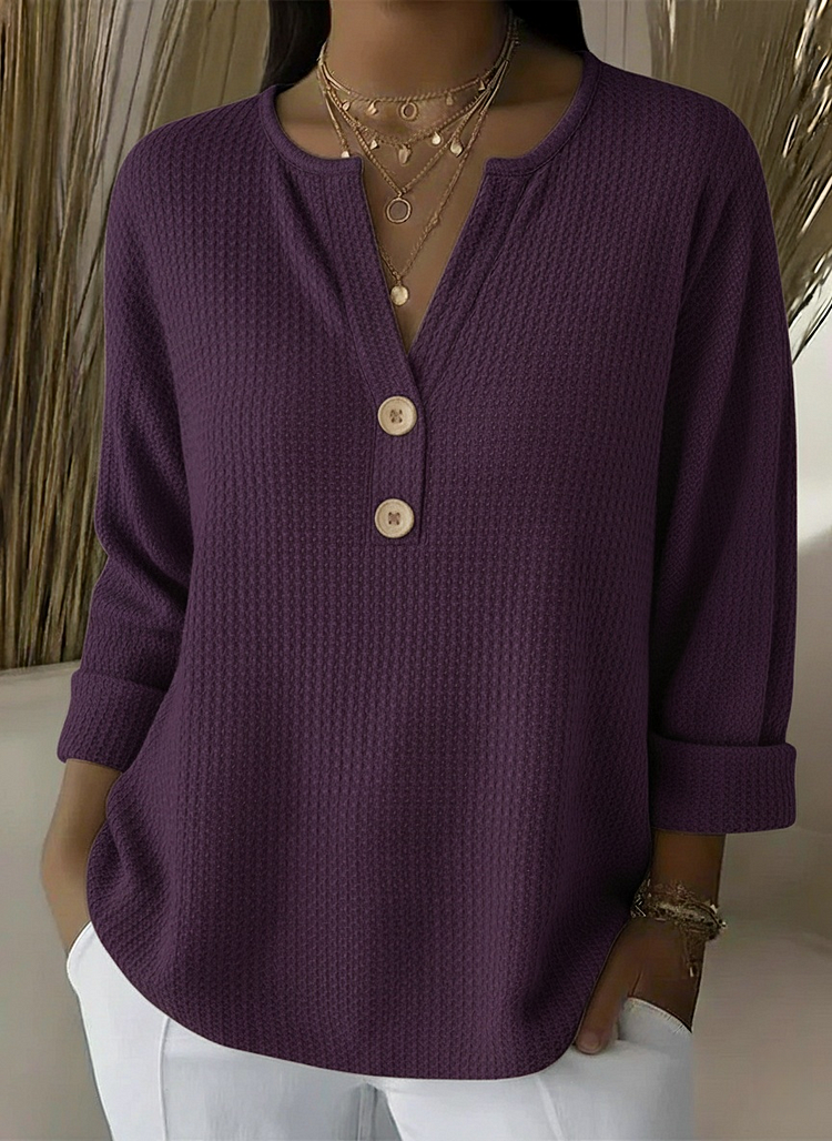 Virginia | Textured Button Sweater