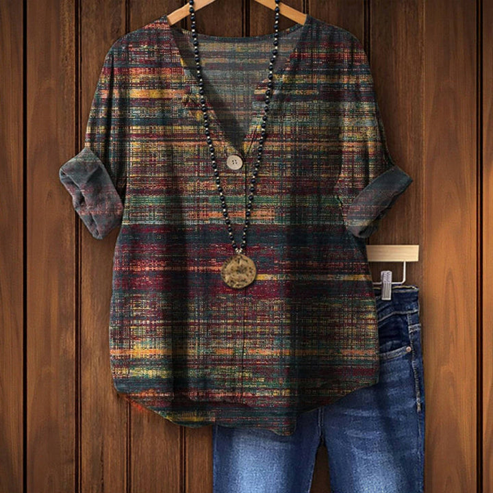 ANATOLIA – VINTAGE INSPIRED BLOUSE WITH COLORFUL ACCENTS