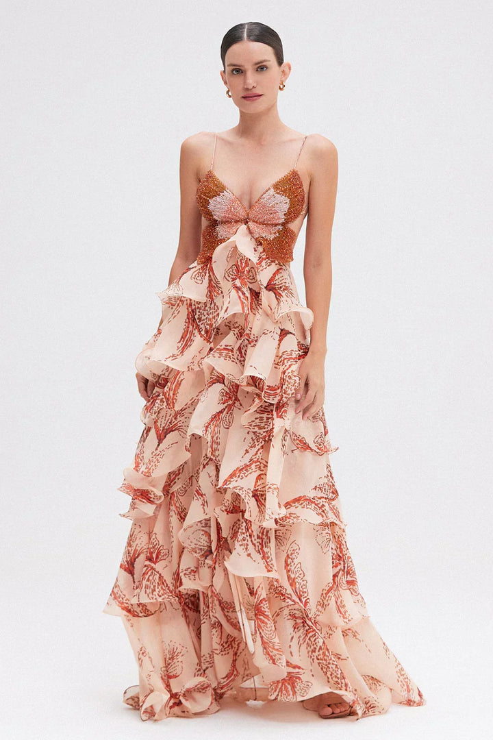 Nadine | Kleid mit Rüschendesign