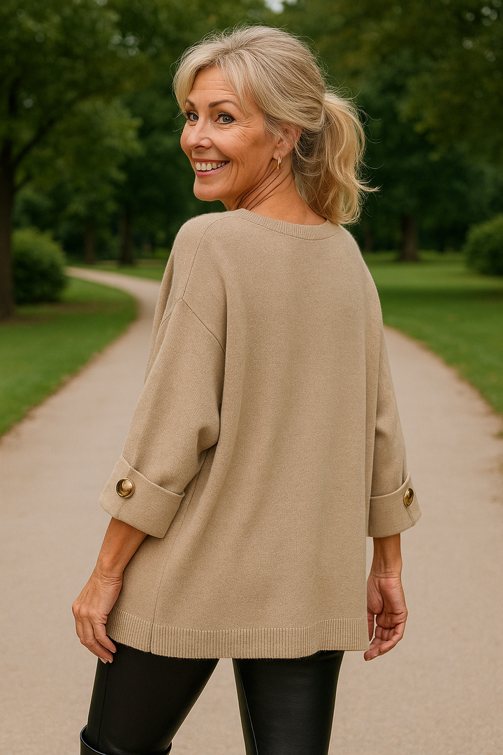 Cindy | Sweater Blouse – Effortless Elegance, Everyday Comfort