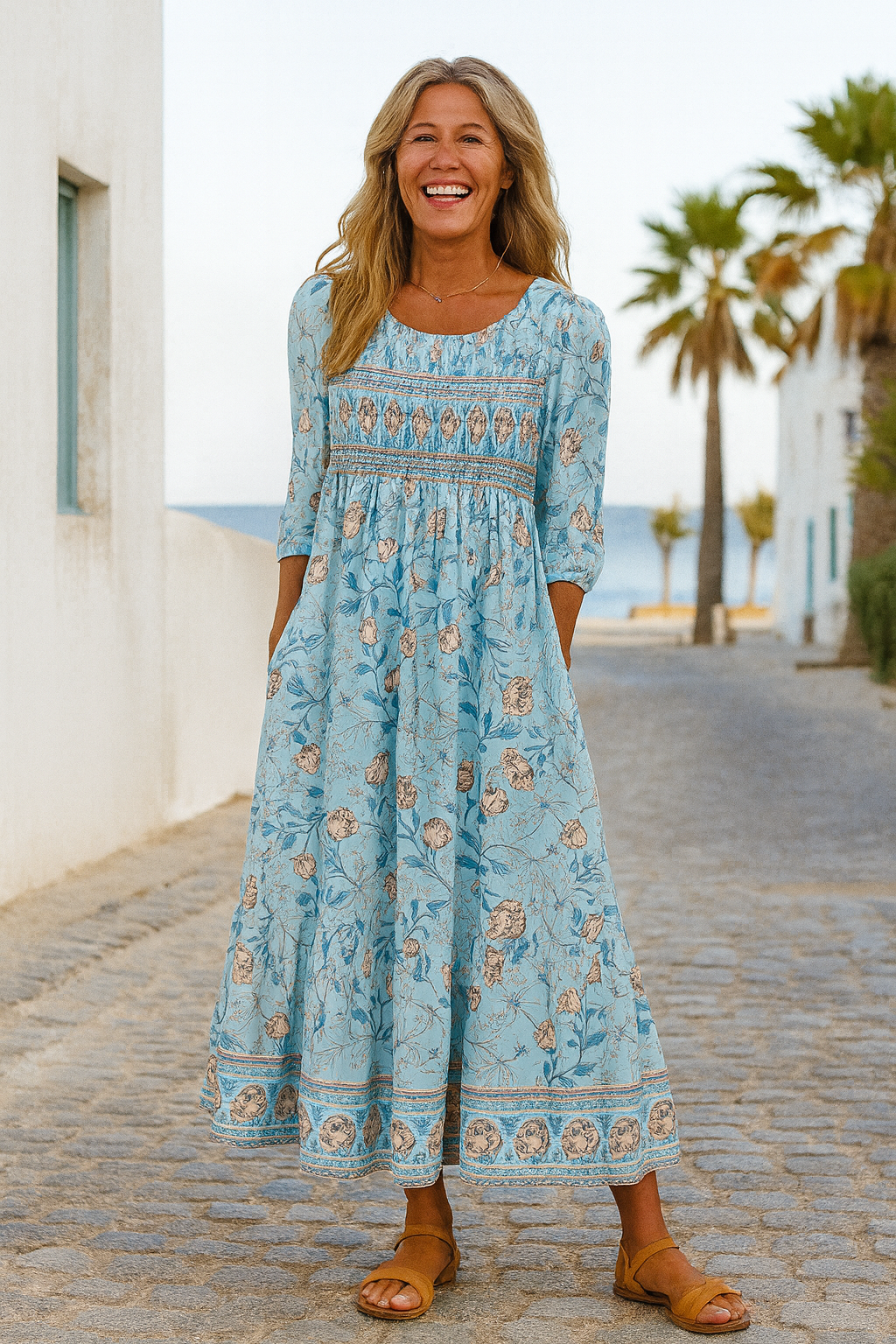 Iris | Everyday Elegance Midi Dress – Flattering Comfort, Timeless Confidence (S-5XL)