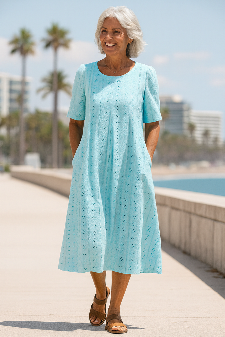 Iris | Everyday Elegance Midi Dress – Flattering Comfort, Timeless Confidence (S-5XL)