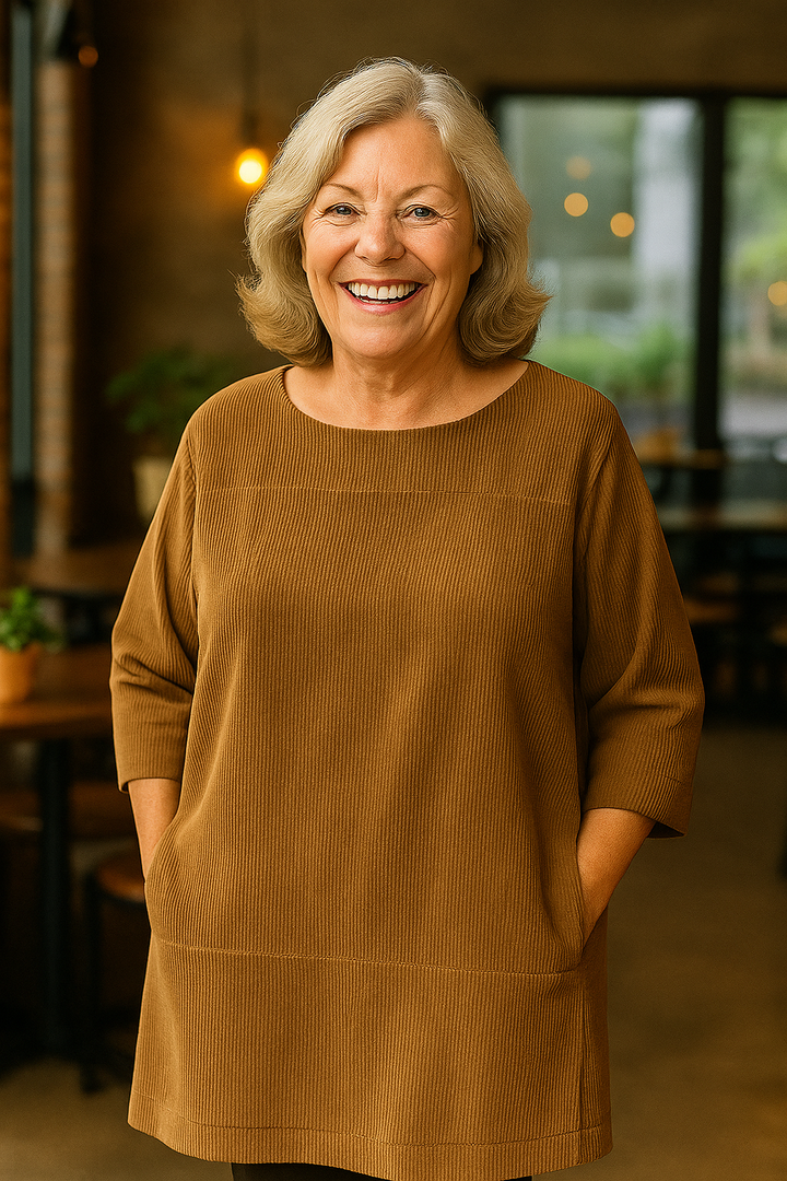 Amelina| Soft Cord Tunic – Effortless Comfort, Quiet Elegance