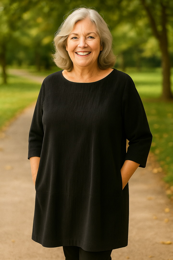 Amelina| Soft Cord Tunic – Effortless Comfort, Quiet Elegance
