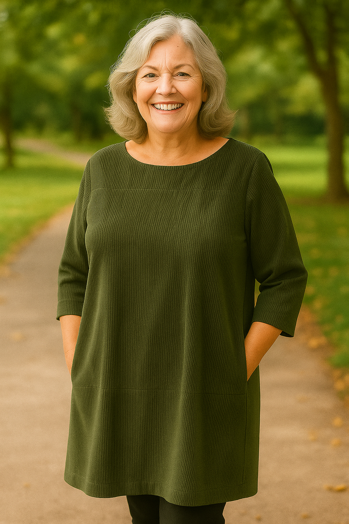 Amelina| Soft Cord Tunic – Effortless Comfort, Quiet Elegance