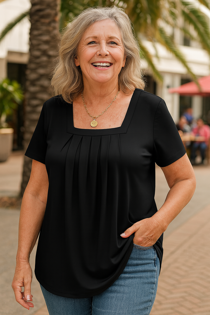 Florence | Pleated Comfort Top - Everyday confidence