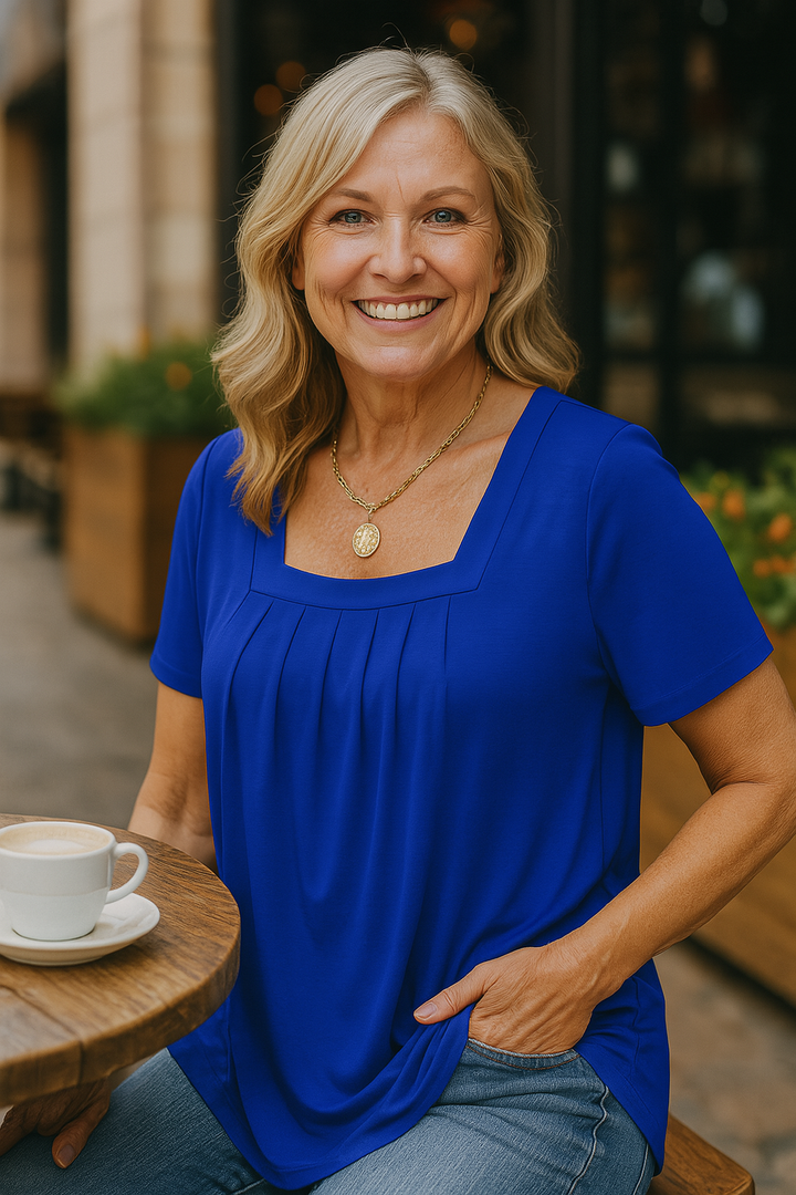 Florence | Pleated Comfort Top - Everyday confidence