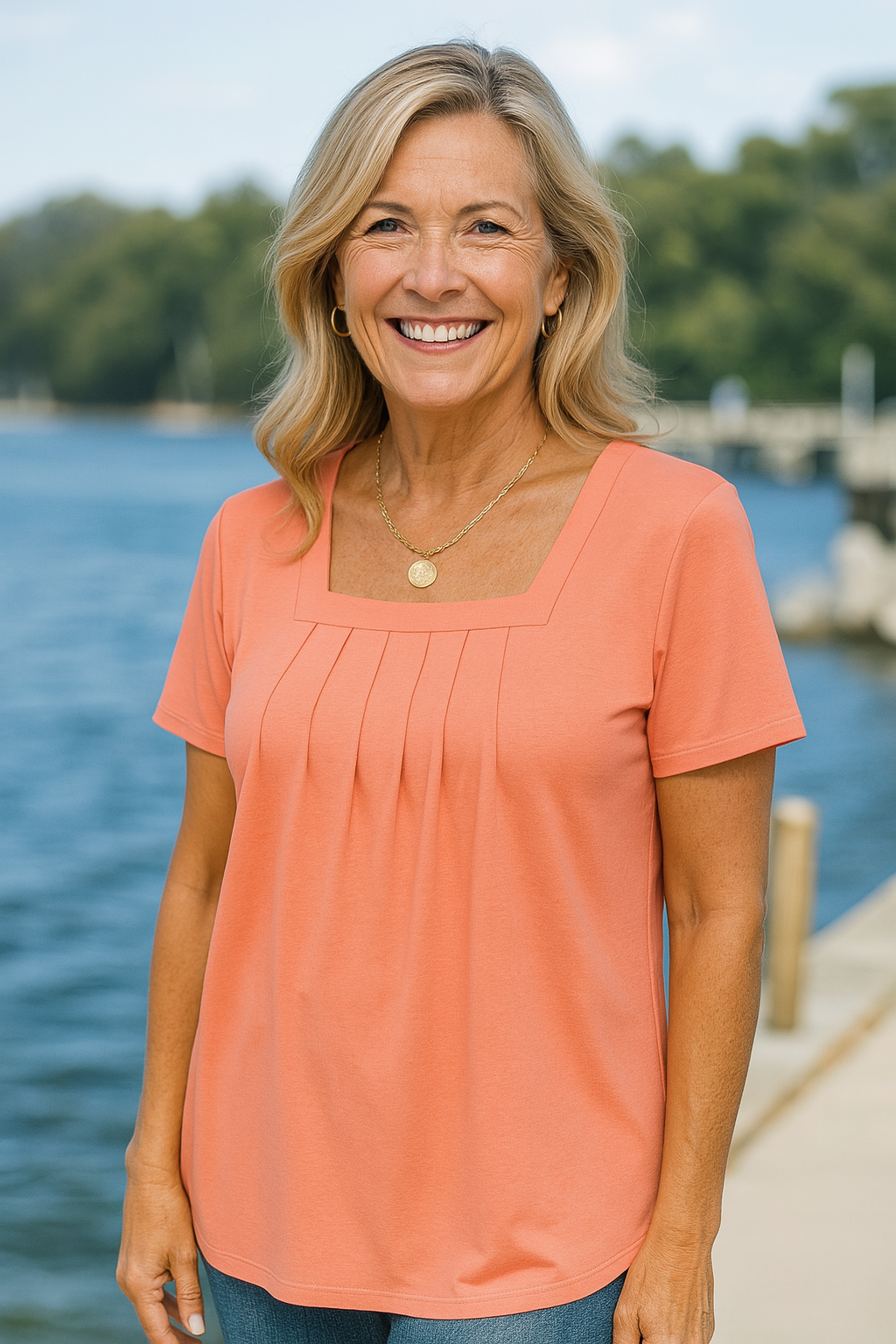 Florence | Pleated Comfort Top - Everyday confidence