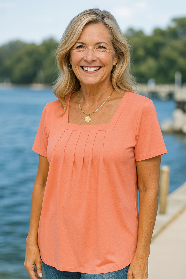 Florence | Pleated Comfort Top - Everyday confidence