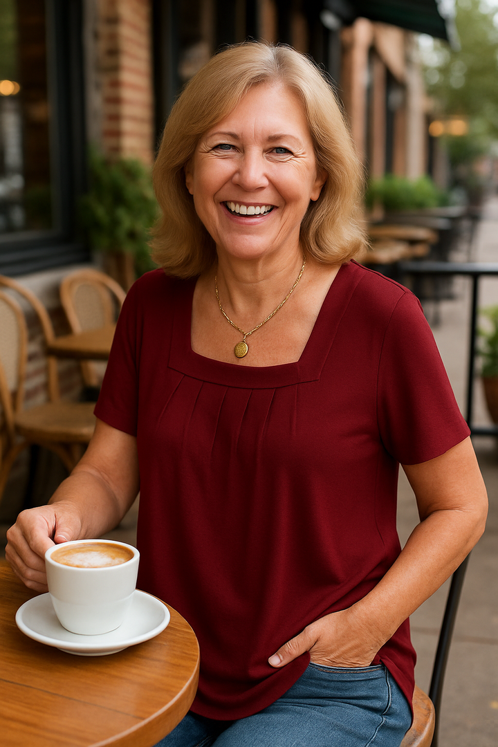 Florence | Pleated Comfort Top - Everyday confidence