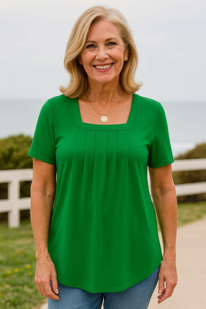 Florence | Pleated Comfort Top - Everyday confidence