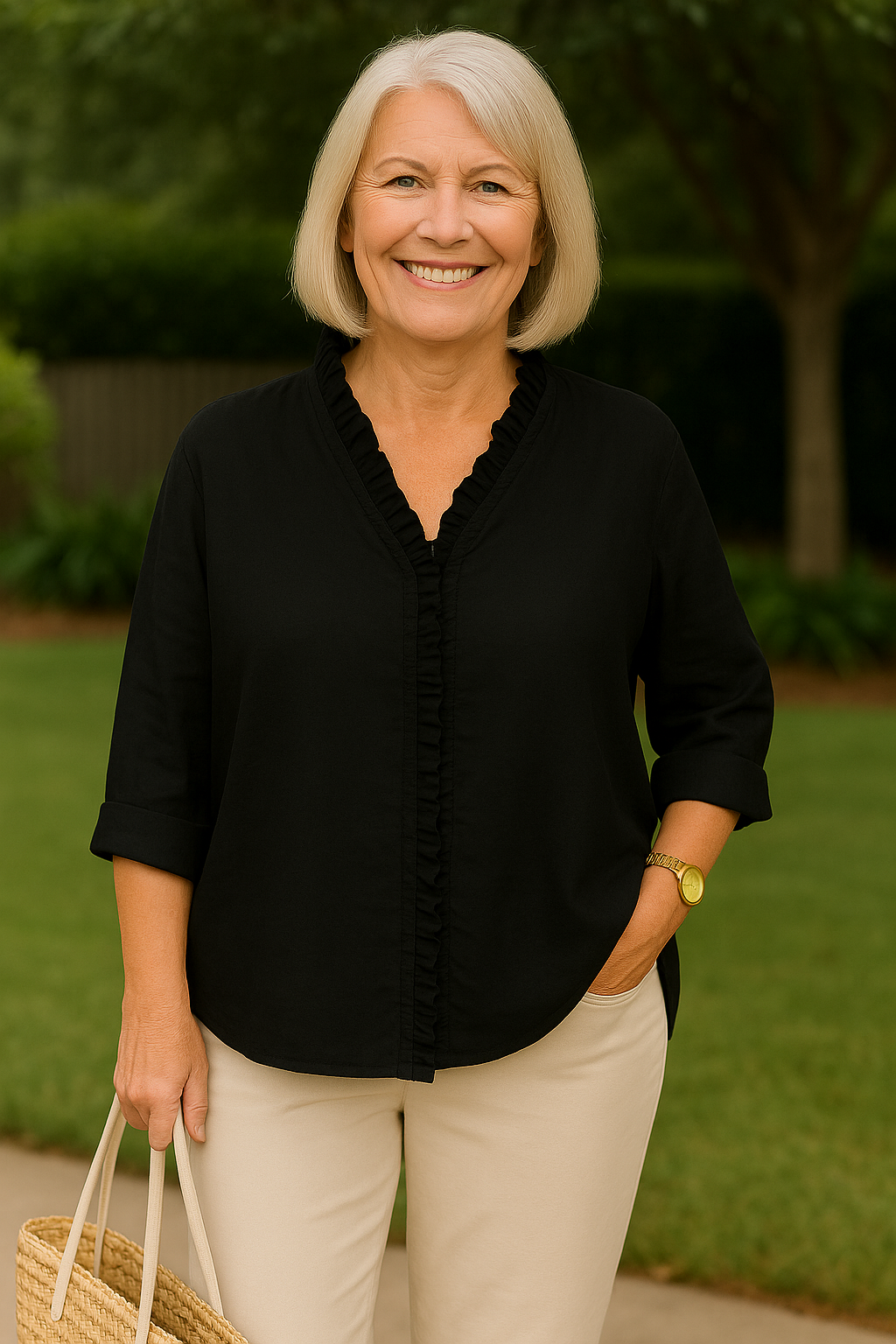 Nell | Soft Ruffle Blouse -  for Real Comfort