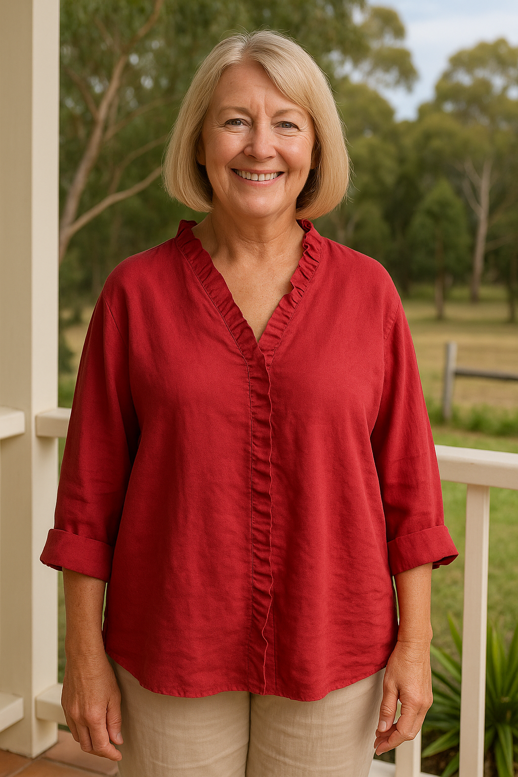 Nell | Soft Ruffle Blouse -  for Real Comfort