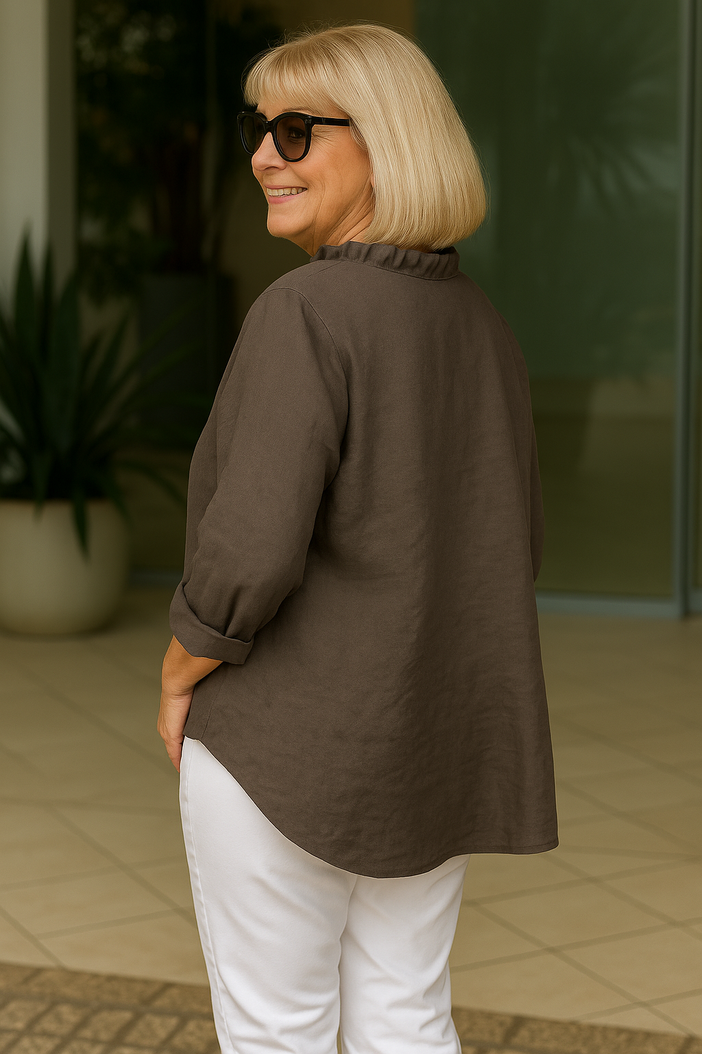 Nell | Soft Ruffle Blouse -  for Real Comfort