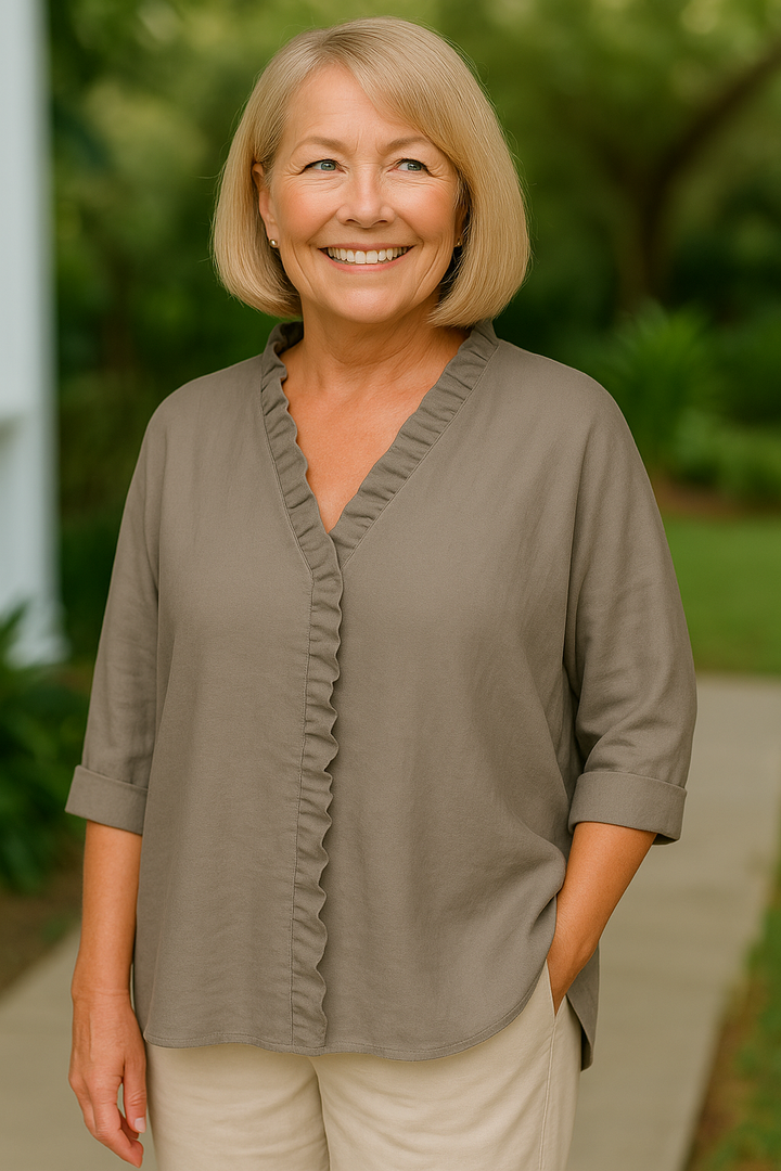 Nell | Soft Ruffle Blouse -  for Real Comfort