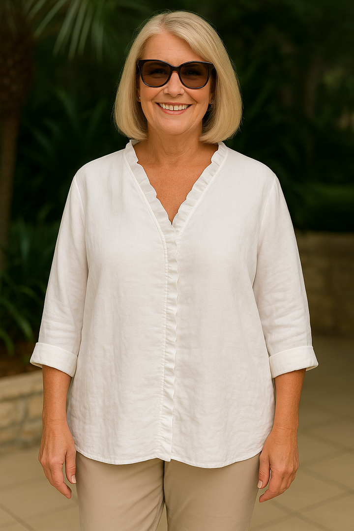 Nell | Soft Ruffle Blouse -  for Real Comfort