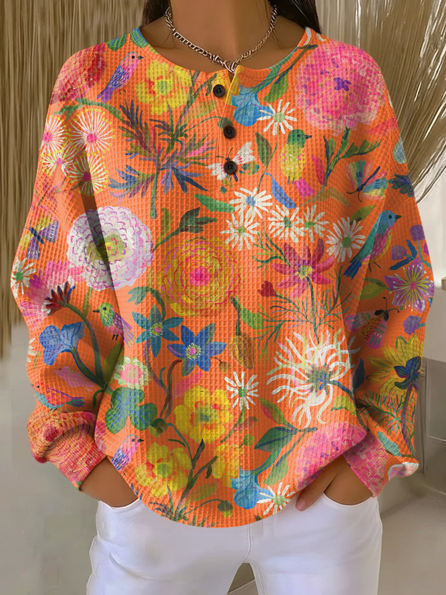 Norah™ - Pullover with Colourful Floral Pattern