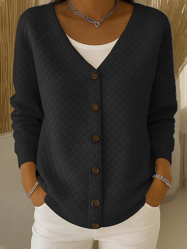 Amina | Textured Button Cardigan