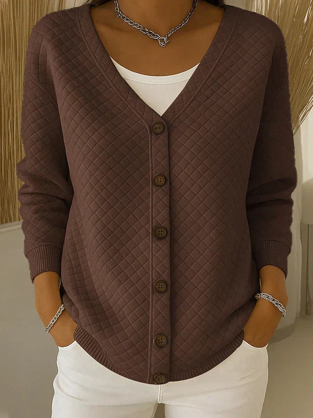 Amina | Textured Button Cardigan