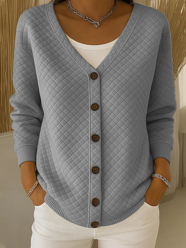 Amina | Textured Button Cardigan