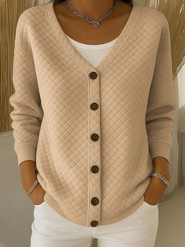 Amina | Textured Button Cardigan