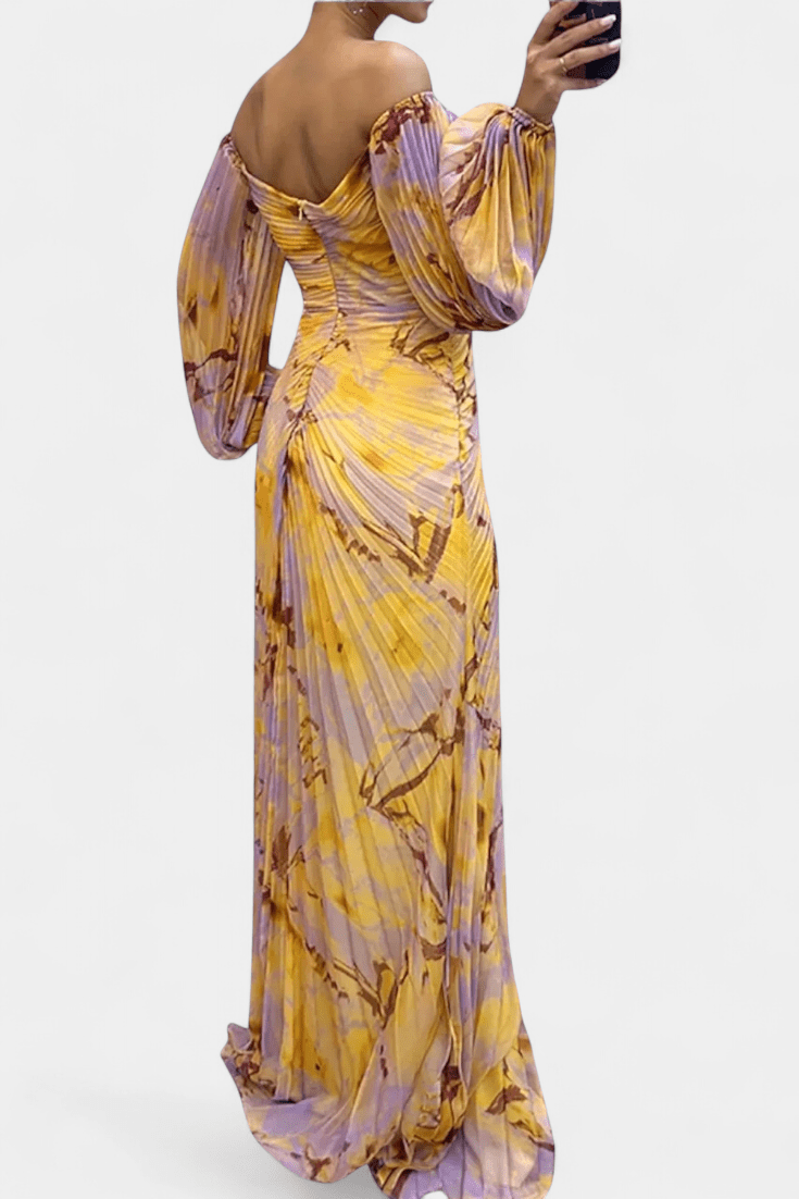 Kirstin | Plissee-Maxikleid