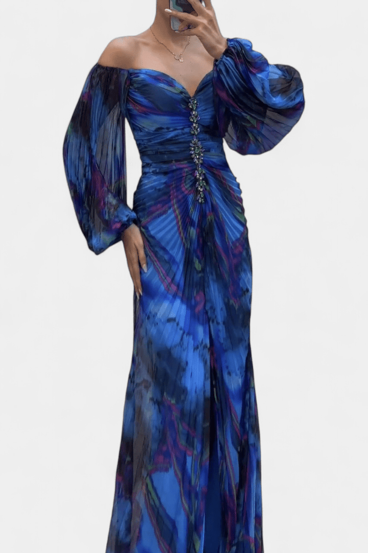 Kirsten | Plissee-Maxikleid