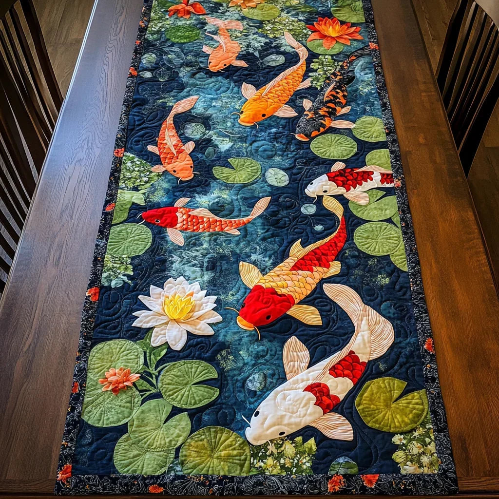 Quilt-Tischläufer „Traum des Kois"