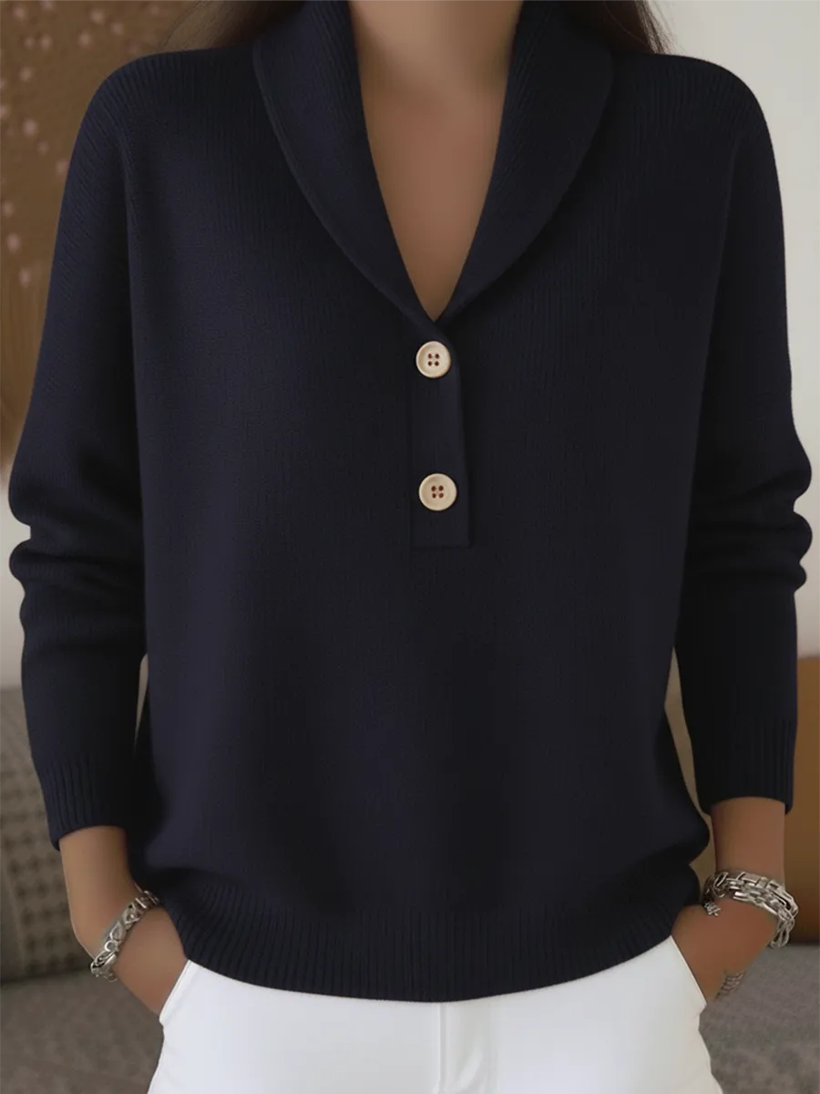 Andrine | Collar Button Sweater