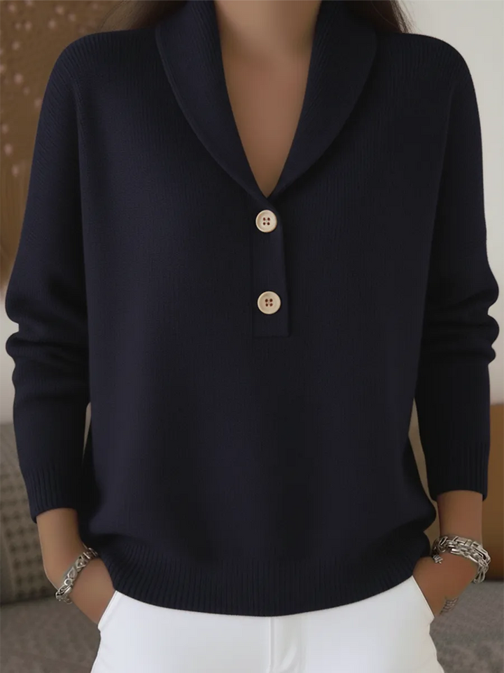 Andrine | Collar Button Sweater