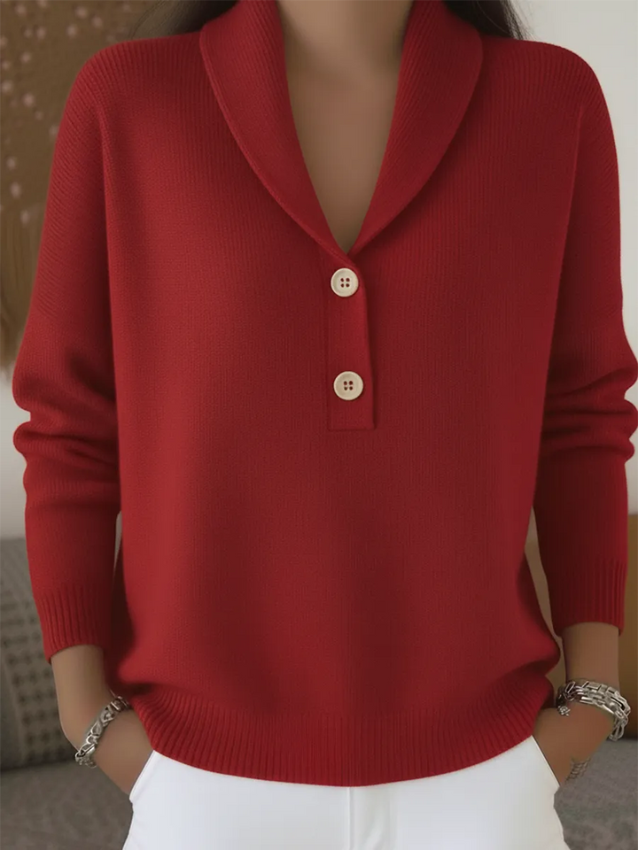 Andrine | Collar Button Sweater