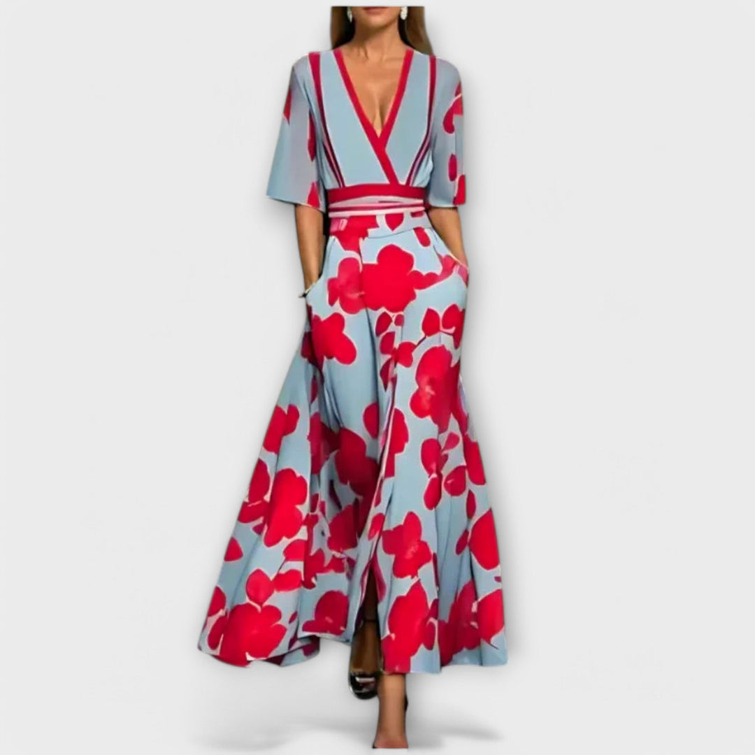 Dorothy - Elegant Floral Wallet Dress