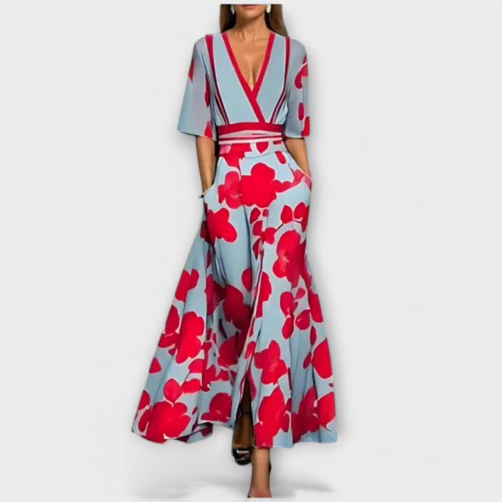 Dorothy - Elegant Floral Wallet Dress
