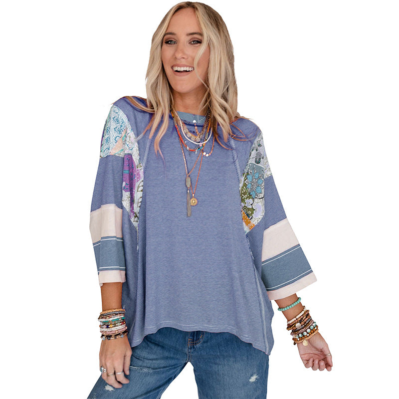 ARDIS™ – Lightweight Patchwork Batwing Top
