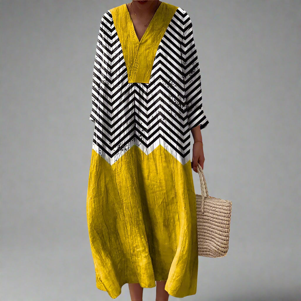 Ruth - Elegant Geometric Dress