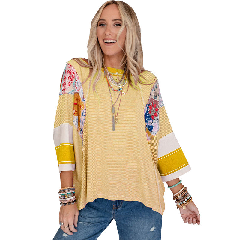 ARDIS™ – Lightweight Patchwork Batwing Top