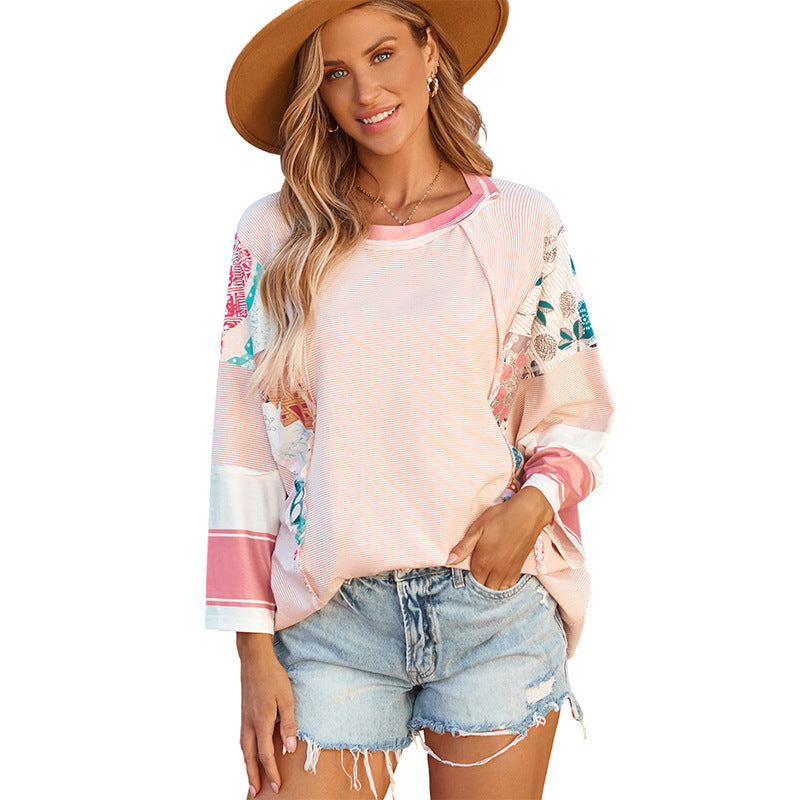ARDIS™ – Lightweight Patchwork Batwing Top