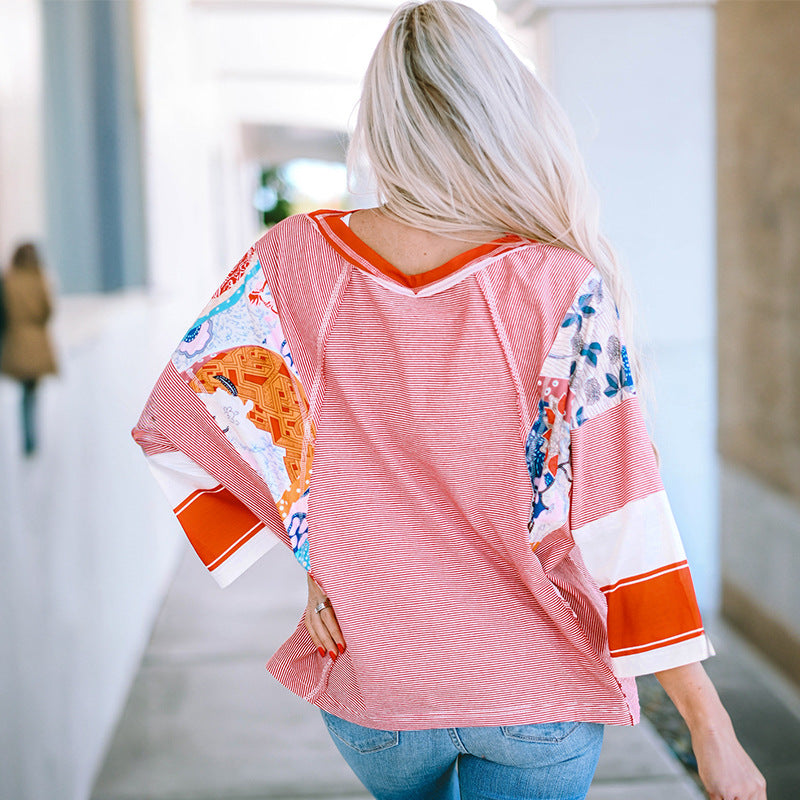 ARDIS™ – Lightweight Patchwork Batwing Top