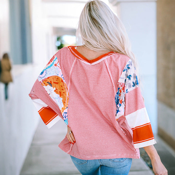 ARDIS™ – Lightweight Patchwork Batwing Top