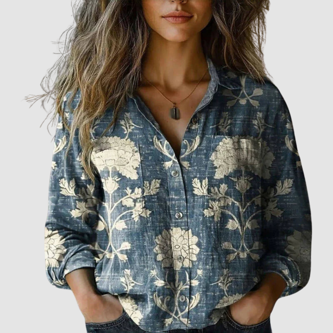 Thomasine | Vintage Printed Blouse