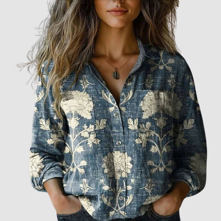 Thomasine | Vintage Printed Blouse
