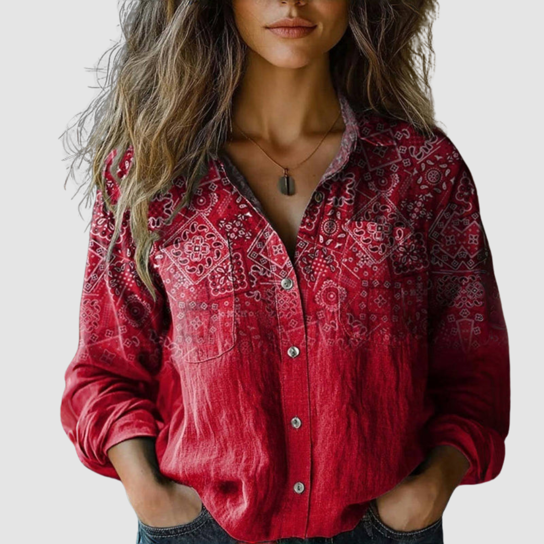 Thomasine | Vintage Printed Blouse