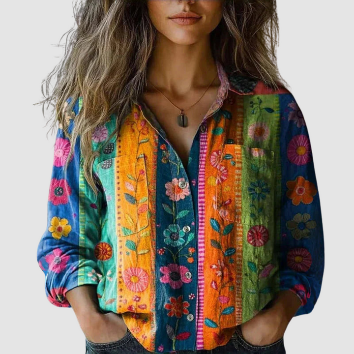 Thomasine | Vintage Printed Blouse